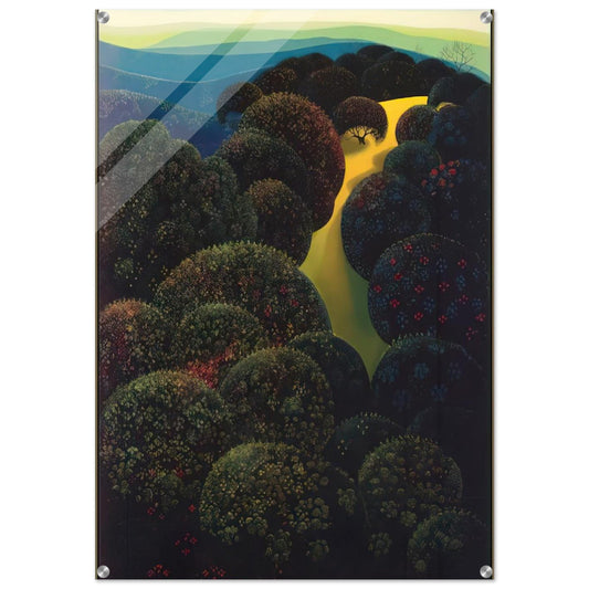 Hidden Pasture - Eyvind Earle Acrylic Print - 70x100 cm / 28x40″ inches