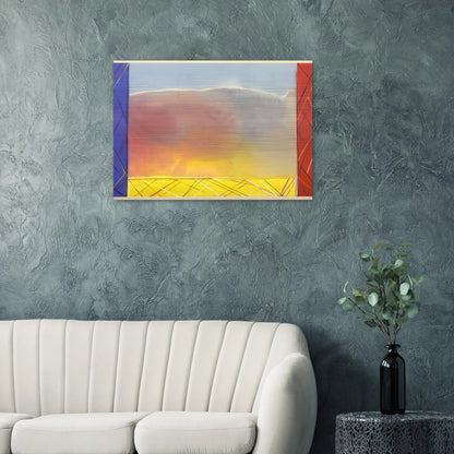Winds Of Samoa - 1988 - Ronnie Landfield Brushed Aluminum Print - 70x100 cm / 28x40 inches | Ronnie Landfield Aluminum Print | Ronnie Landfield Prints