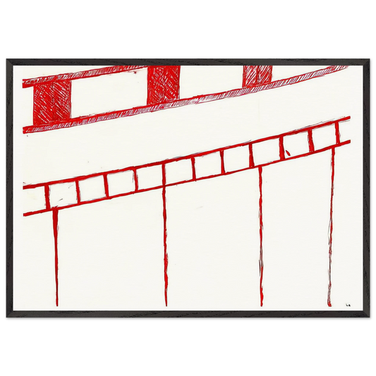 UNTITLED 1995 0 - Louise Bourgeois 70x100 cm / 28x40 inches Framed Art Print – Black Wooden Frame