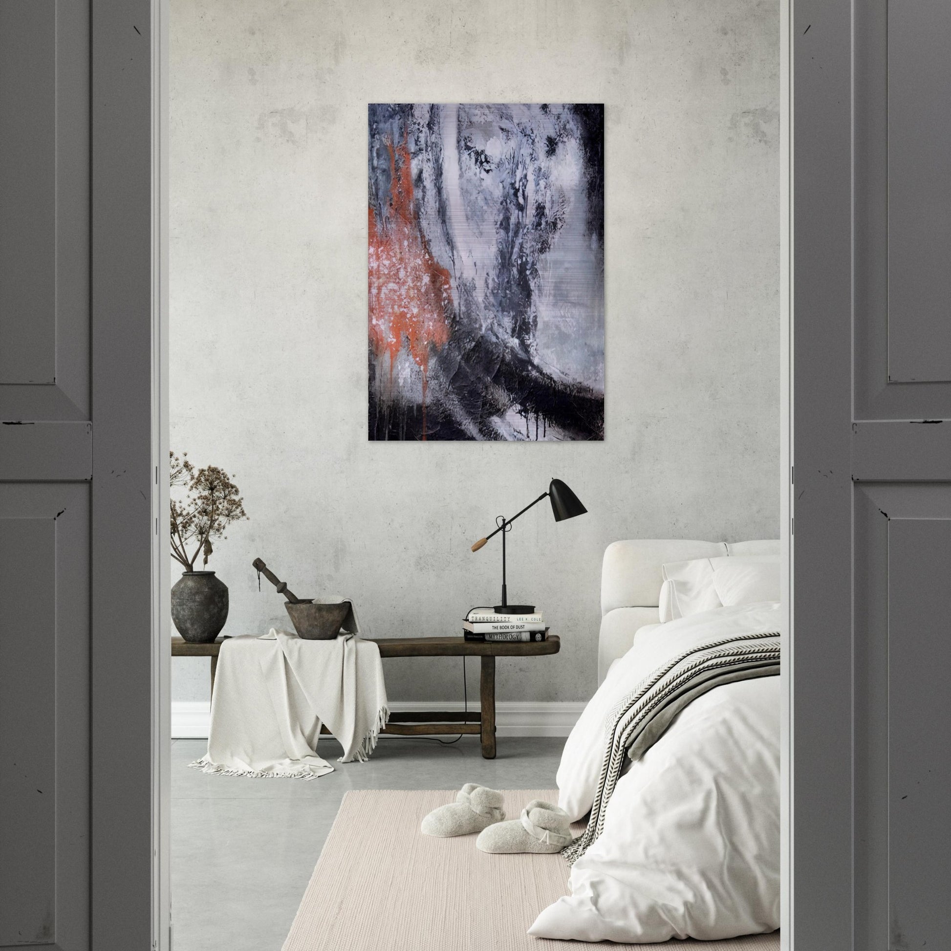 Untitled - Tachisme - Jiro Yoshihara Brushed Aluminum Print - 70x100 cm / 28x40 inches | Jiro Yoshihara Aluminum Print | Jiro Yoshihara Prints