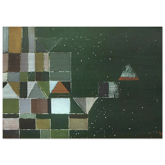 SQUARE MOTIF GREEN LILAC 1948 - Victor Pasmore Brushed Aluminum Print - 70x100 cm / 28x40 inches | Victor Pasmore Aluminum Print | Victor Pasmore Prints