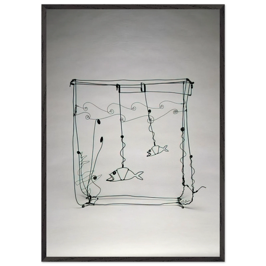 GOLDFISH BOWL 1929 - Alexander Calder 70x100 cm / 28x40 inches Framed Art Print – Black Wooden Frame