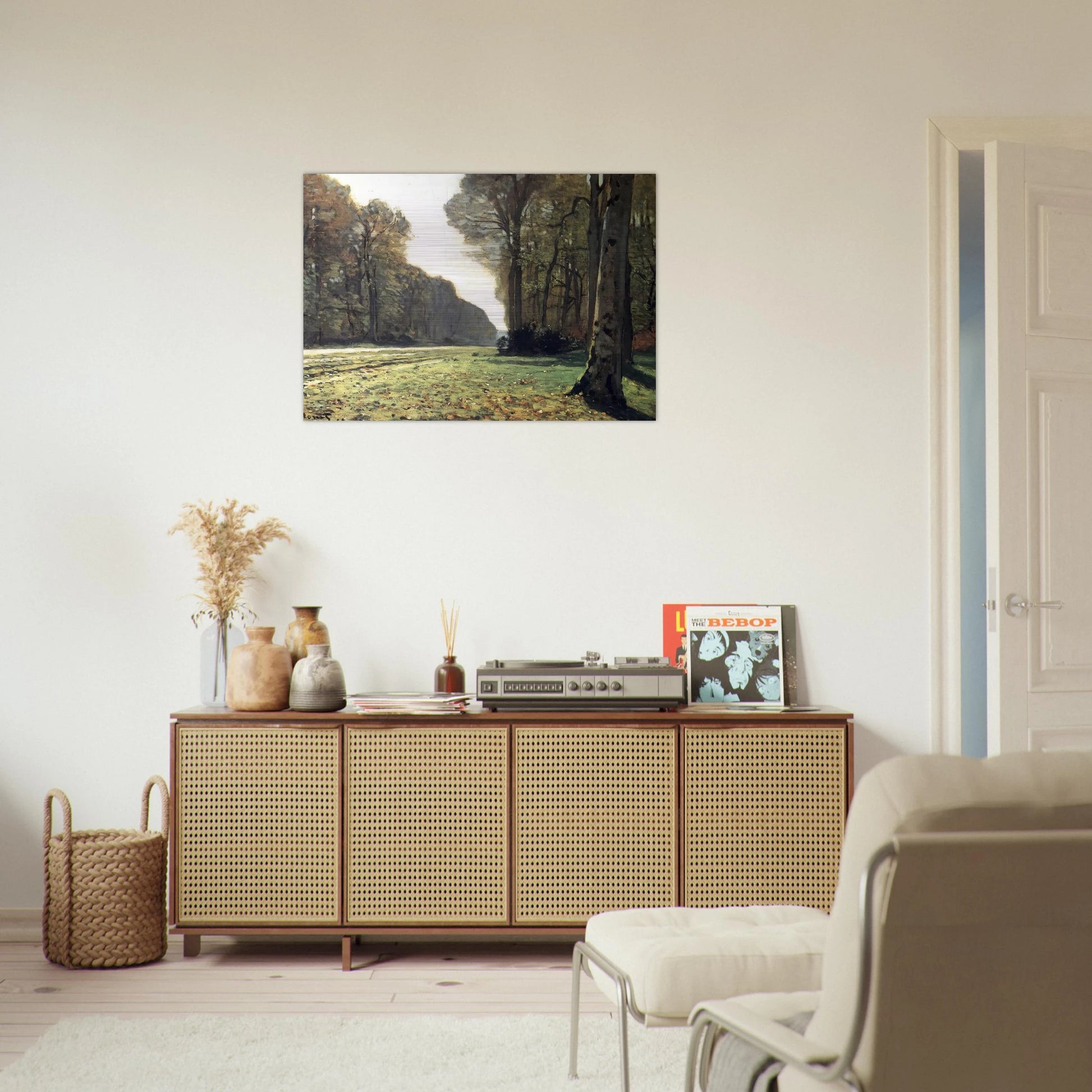 The Pave de Chailly in the Forest - claude monet Brushed Aluminum Print - 70x100 cm / 28x40 inches | claude monet Aluminum Print | claude monet Prints