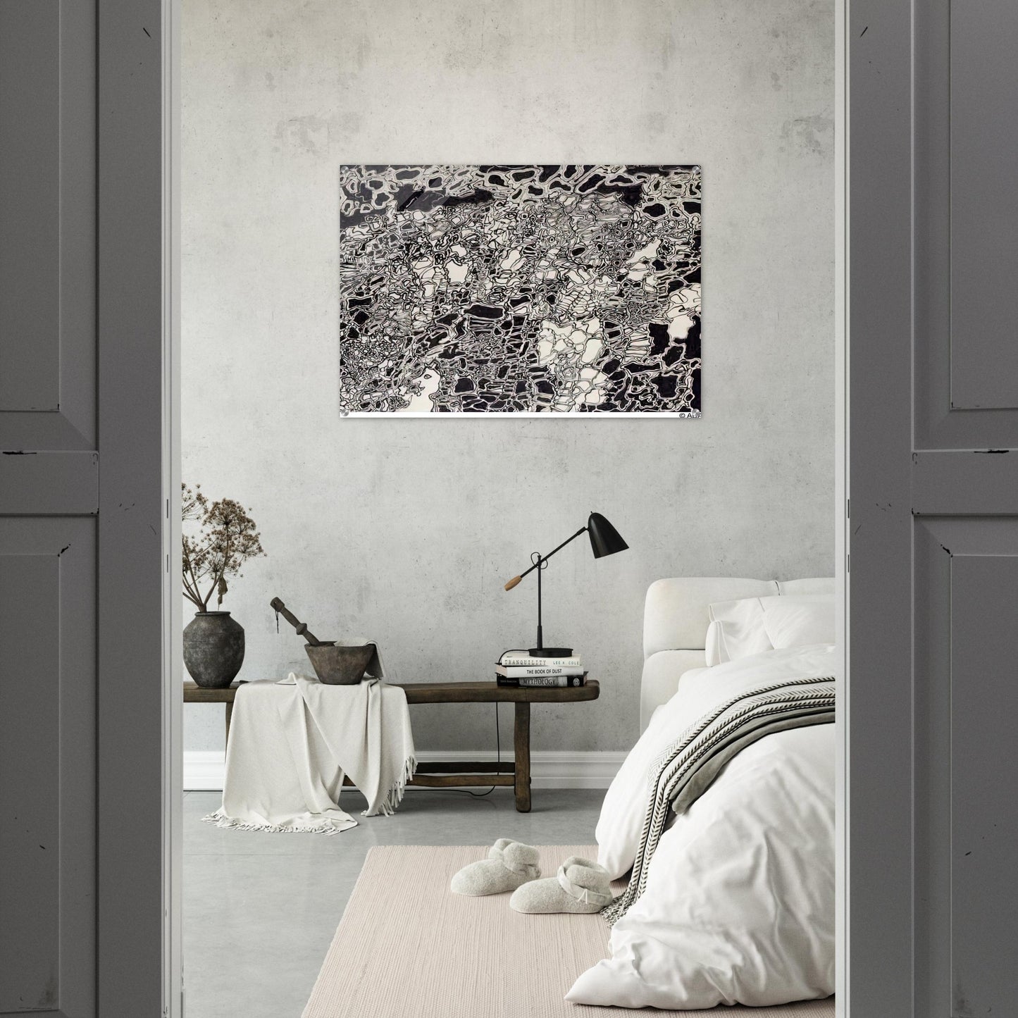 BRIGHT METEOR - Jean Dubuffet Acrylic Print - 70x100 cm / 28x40″ inches | Jean Dubuffet Wall Art | Jean Dubuffet Prints