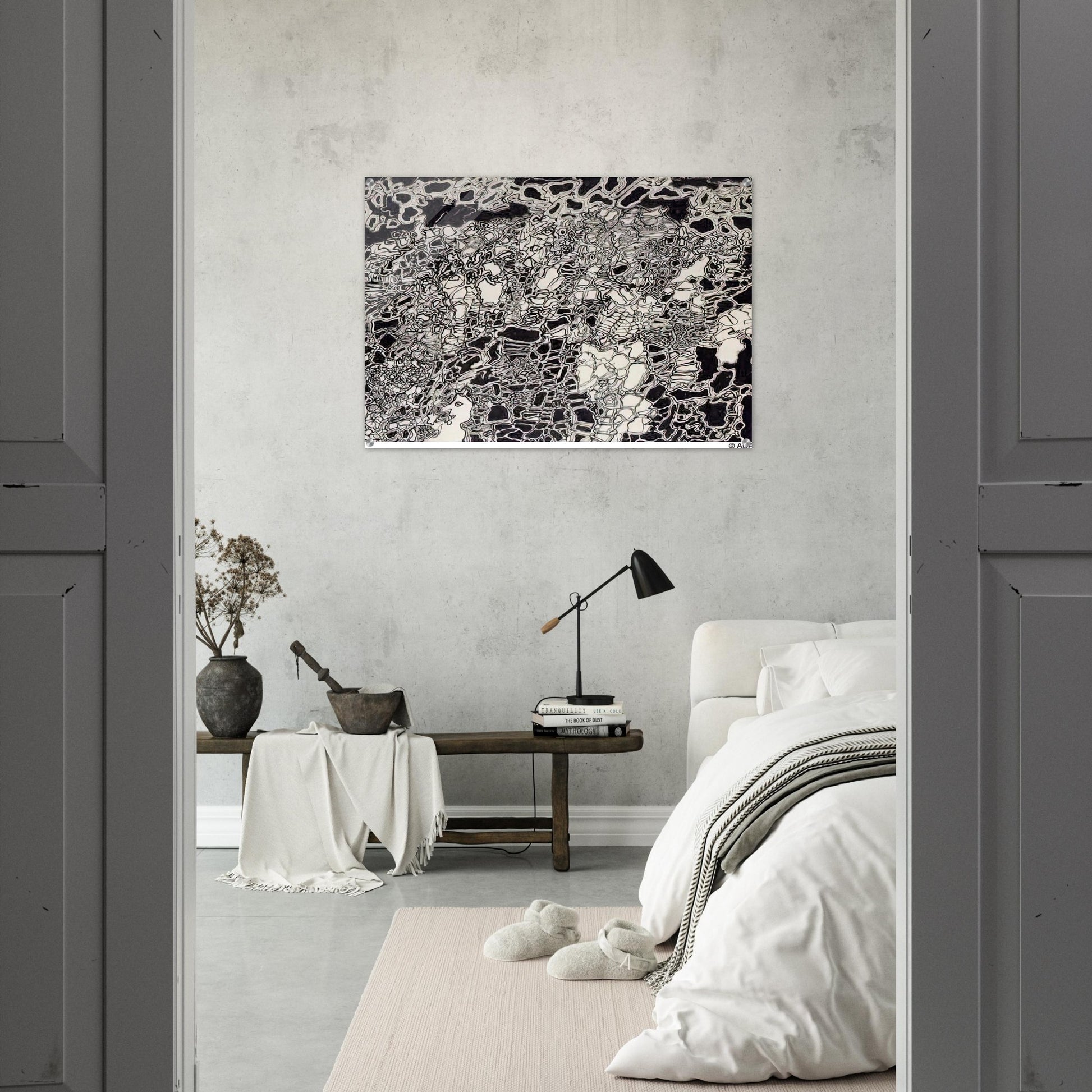 BRIGHT METEOR - Jean Dubuffet Acrylic Print - 70x100 cm / 28x40″ inches | Jean Dubuffet Wall Art | Jean Dubuffet Prints