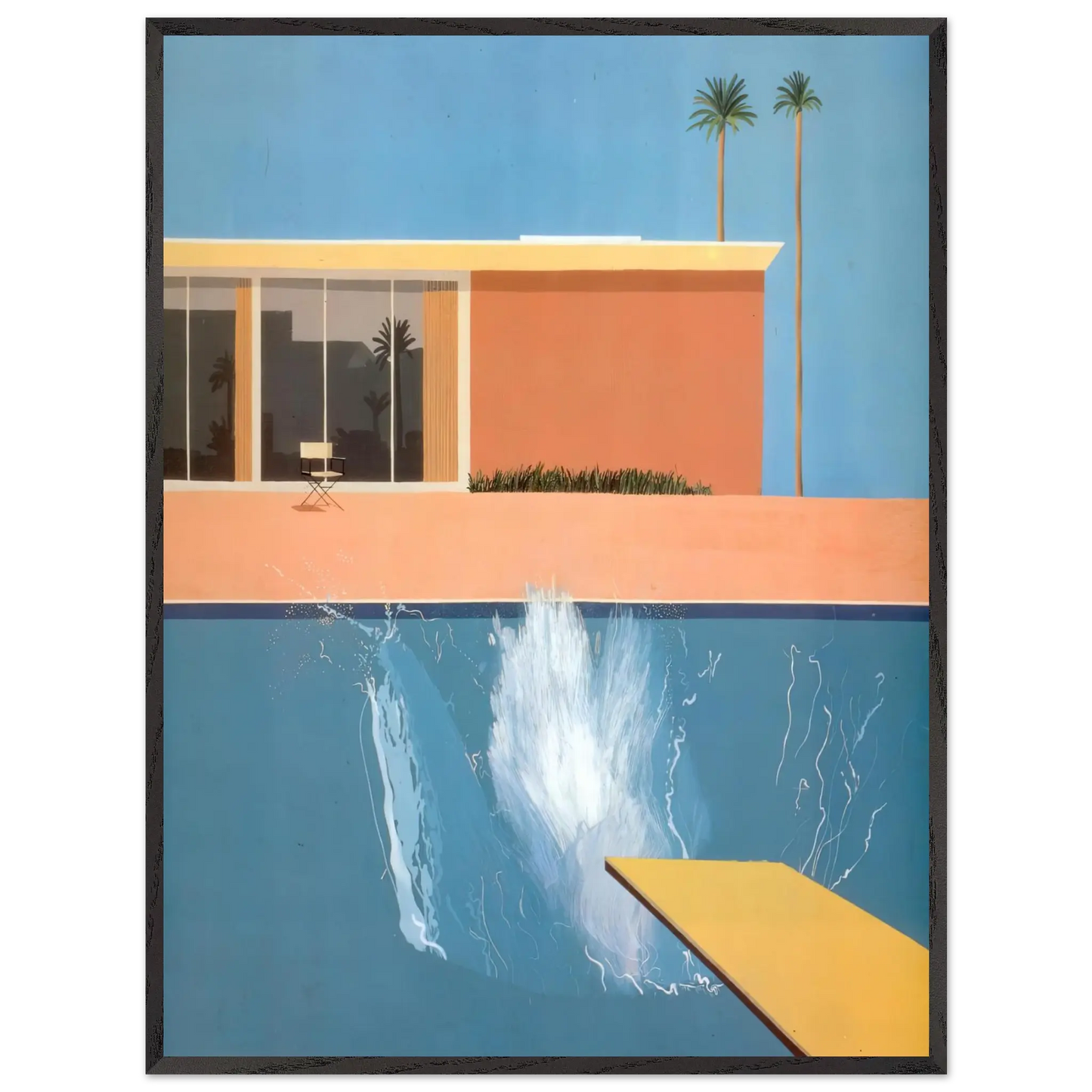 David Hockney - David Hockney Wall art - A3 (29.7 x 42  cm) - Premium Wooden Framed Poster With Fine Art Paper - White frame