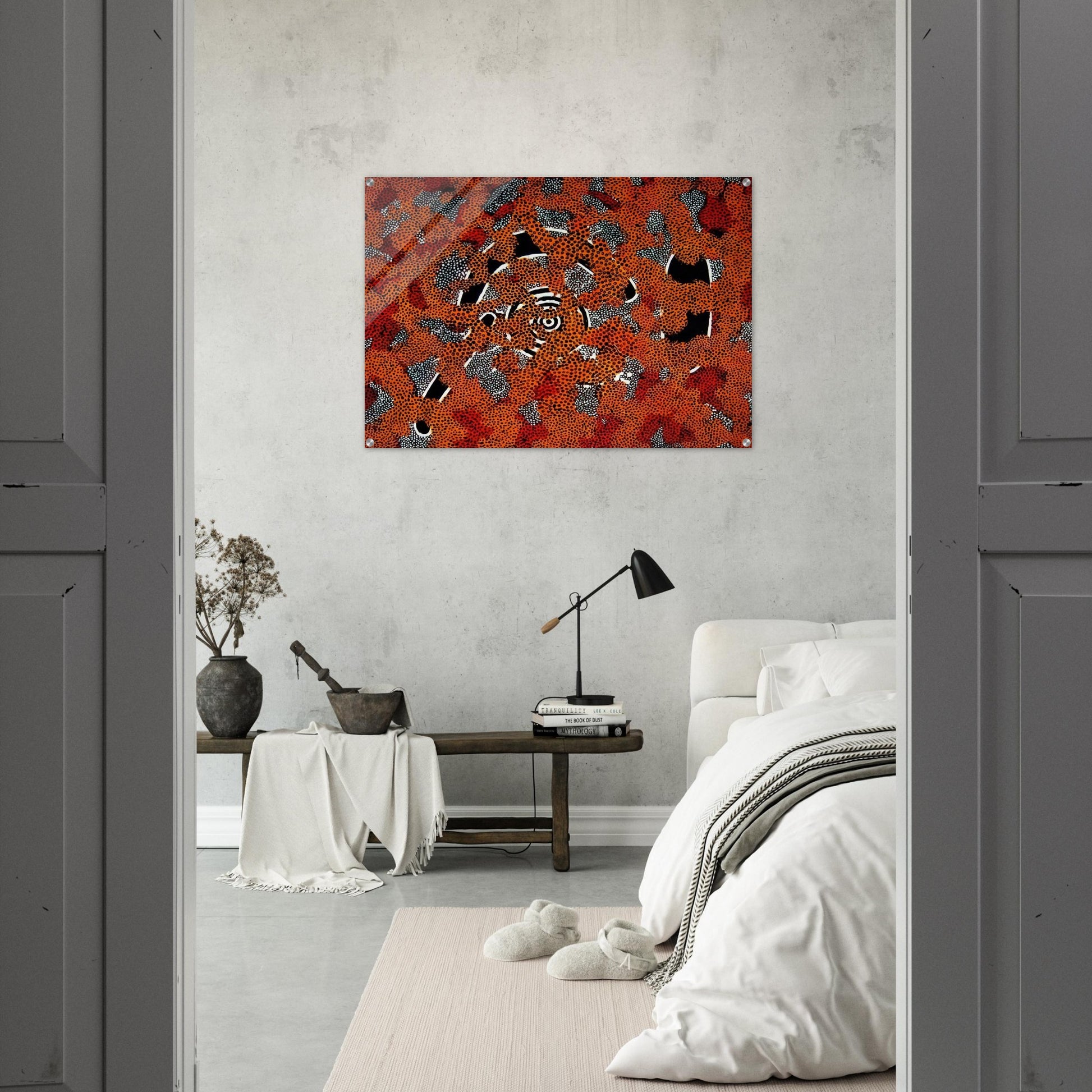 Love Sun Dreaming - 1972 - Clifford Possum Tjapaltjarri Acrylic Print - 70x100 cm / 28x40″ inches