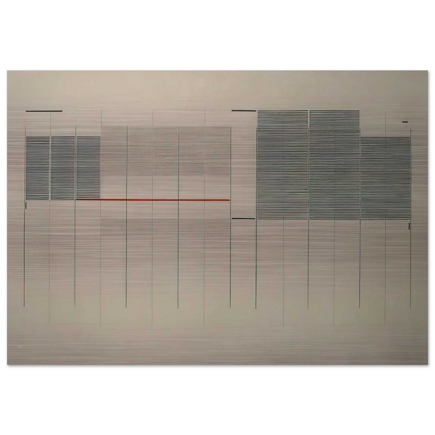 Acrilico no. 13 - 1976 - Bice Lazzari Brushed Aluminum Print - 70x100 cm / 28x40 inches | Bice Lazzari Aluminum Print | Bice Lazzari Prints