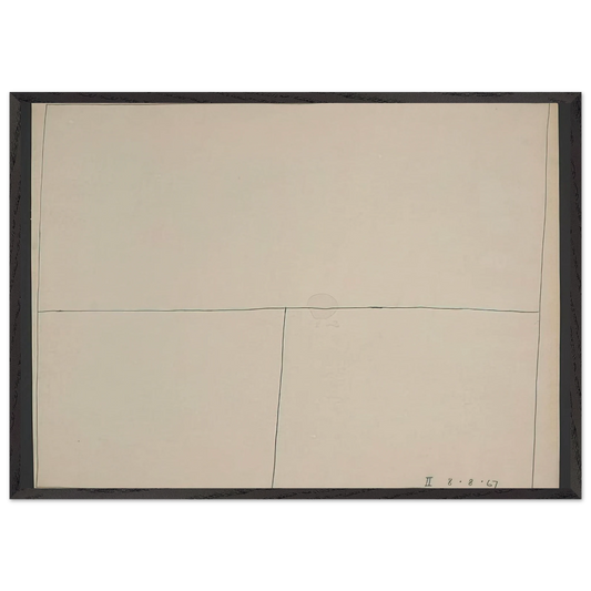 Twentieth Century Ikon Series 8867 II - 1967 - Bob Law 70x100 cm / 28x40 inches Framed Art Print – Black Wooden Frame