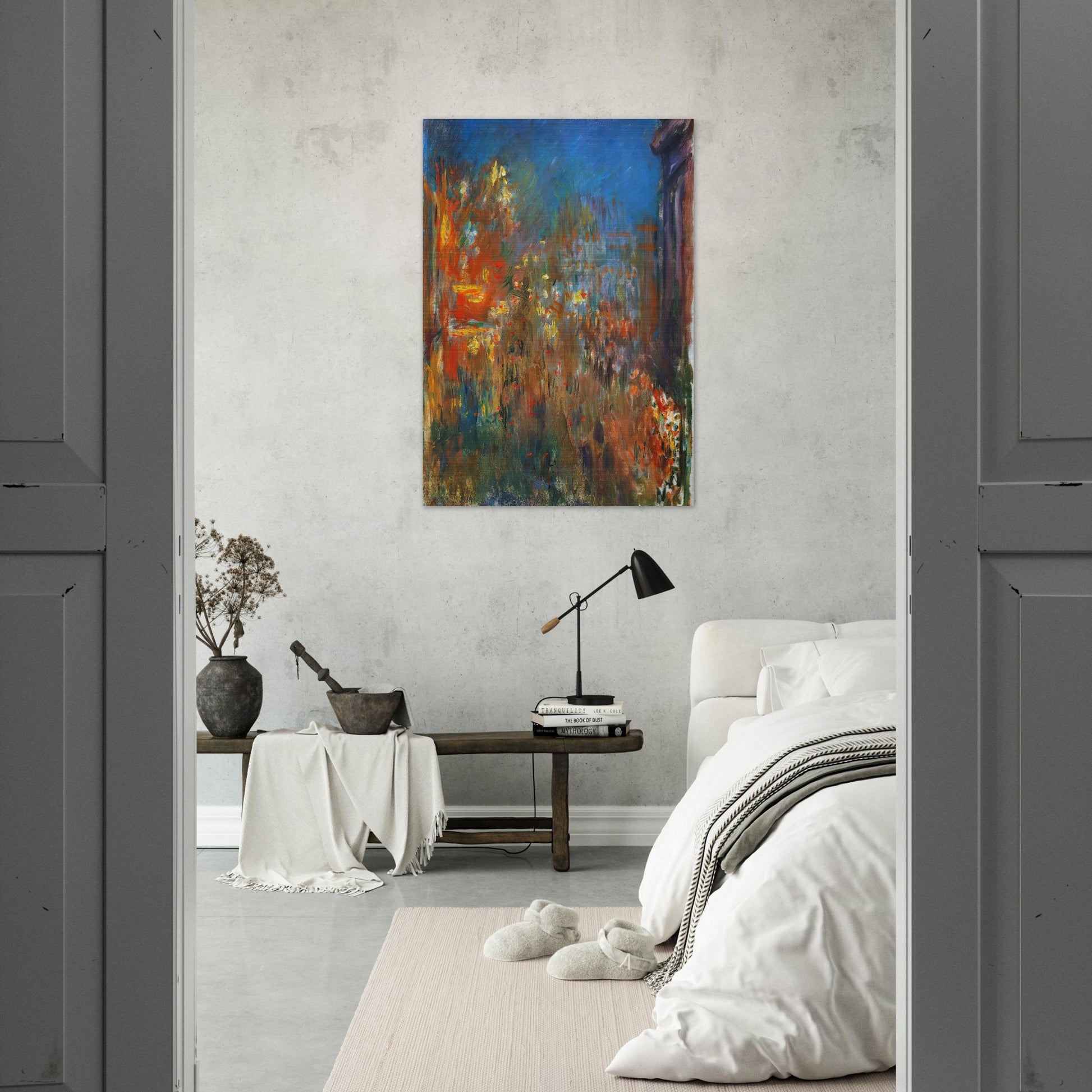Leicester Square at Night - claude monet Brushed Aluminum Print - 70x100 cm / 28x40 inches | claude monet Aluminum Print | claude monet Prints
