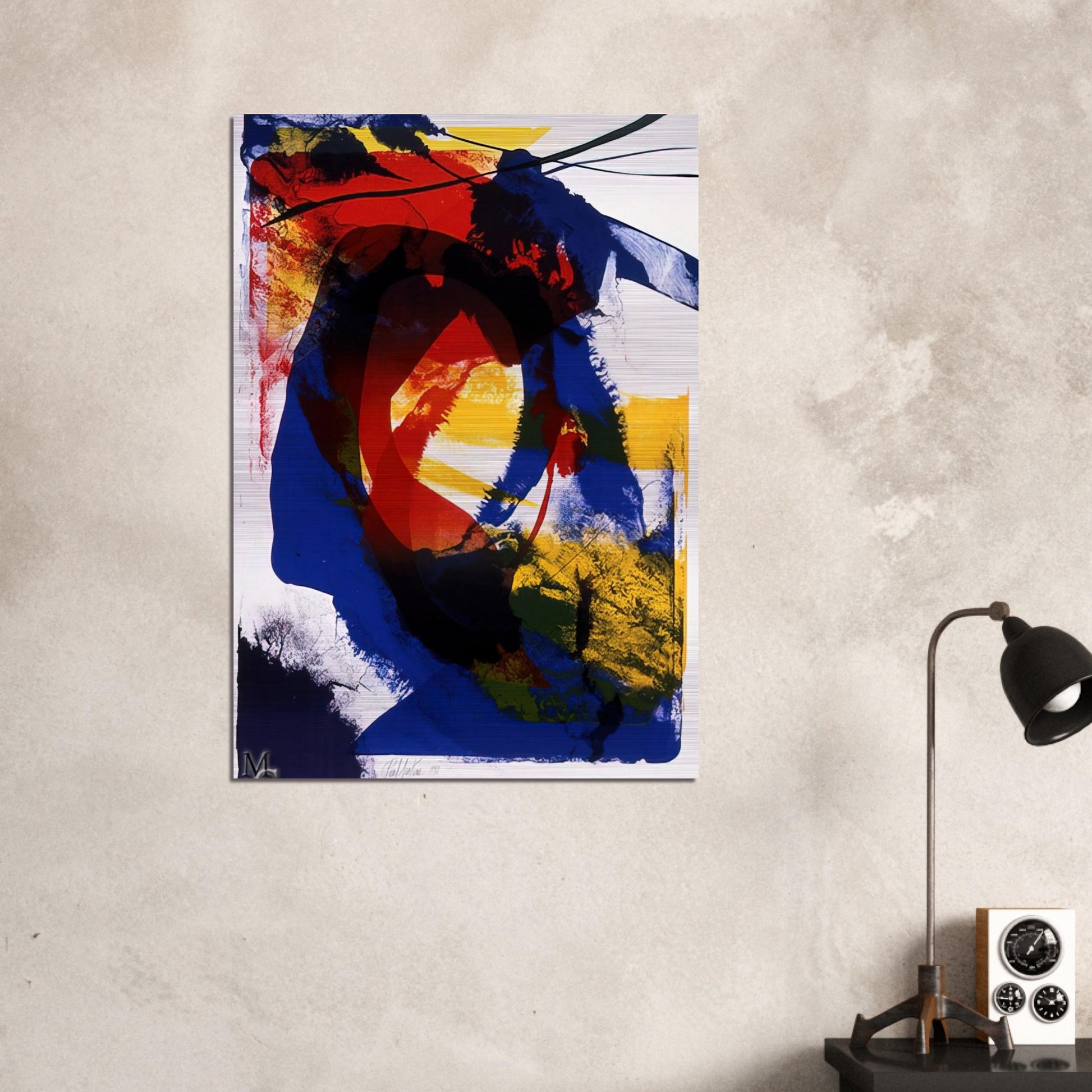 Distance Finding Mozart - Paul Jenkins Brushed Aluminum Print - 70x100 cm / 28x40 inches | Paul Jenkins Aluminum Print | Paul Jenkins Prints