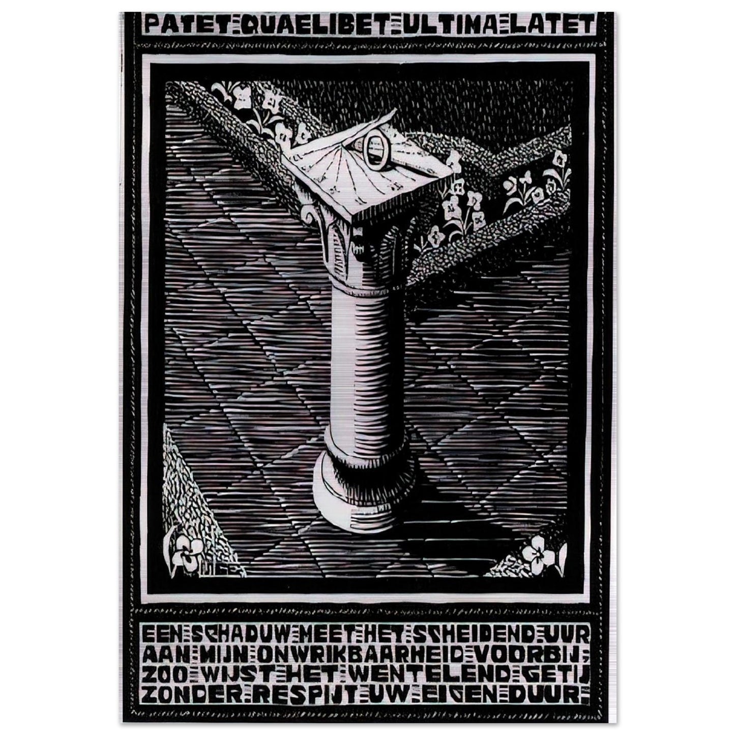 EMBLEMATA SUNDIAL - MC Escher Brushed Aluminum Print - 70x100 cm / 28x40 inches | MC Escher Aluminum Print | MC Escher Prints