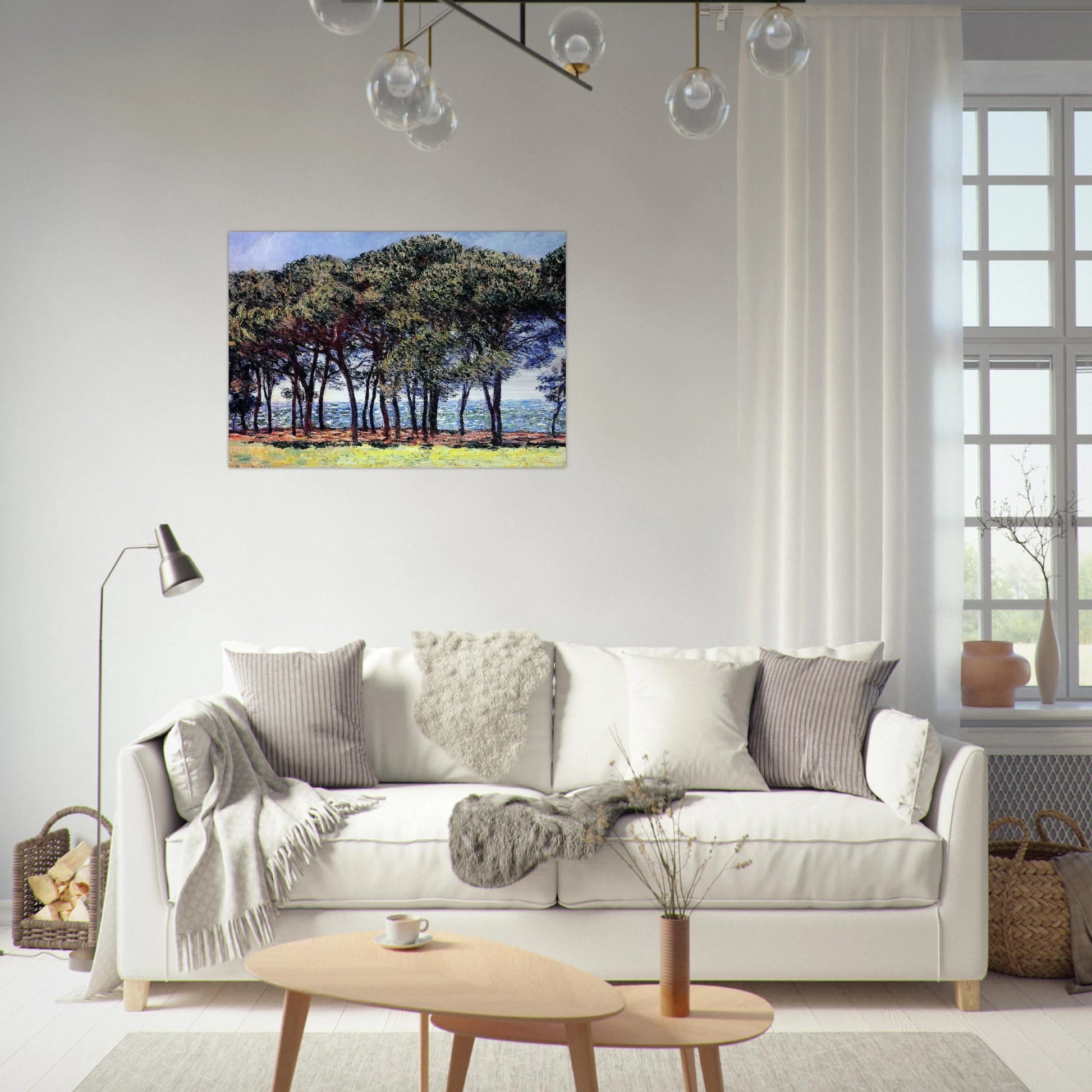 Pine Trees, Cap d'Antibes - claude monet Brushed Aluminum Print - 70x100 cm / 28x40 inches | claude monet Aluminum Print | claude monet Prints