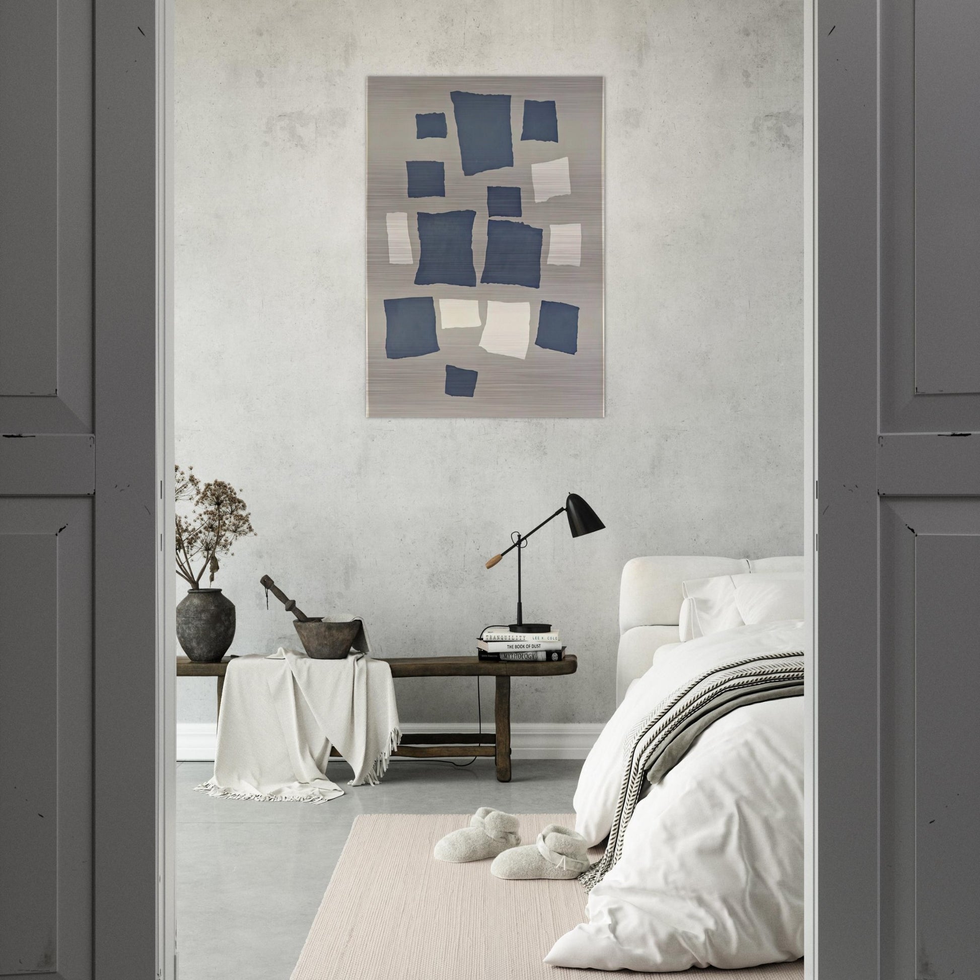 Collage with Squares Arranged According to the Laws of Chance - Jean Arp Brushed Aluminum Print - 70x100 cm / 28x40 inches | Jean Arp Aluminum Print | Jean Arp Prints