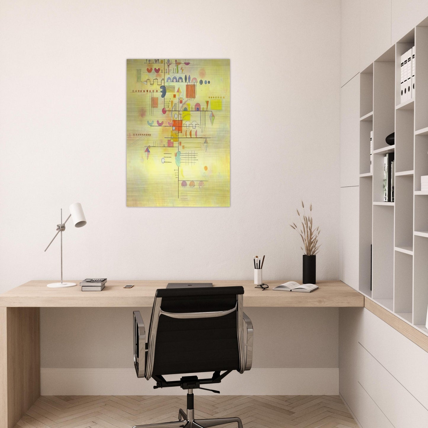GENTLE ACCENT 1934 - Wassily Kandinsky Brushed Aluminum Print - 70x100 cm / 28x40 inches | Wassily Kandinsky Aluminum Print | Wassily Kandinsky Prints