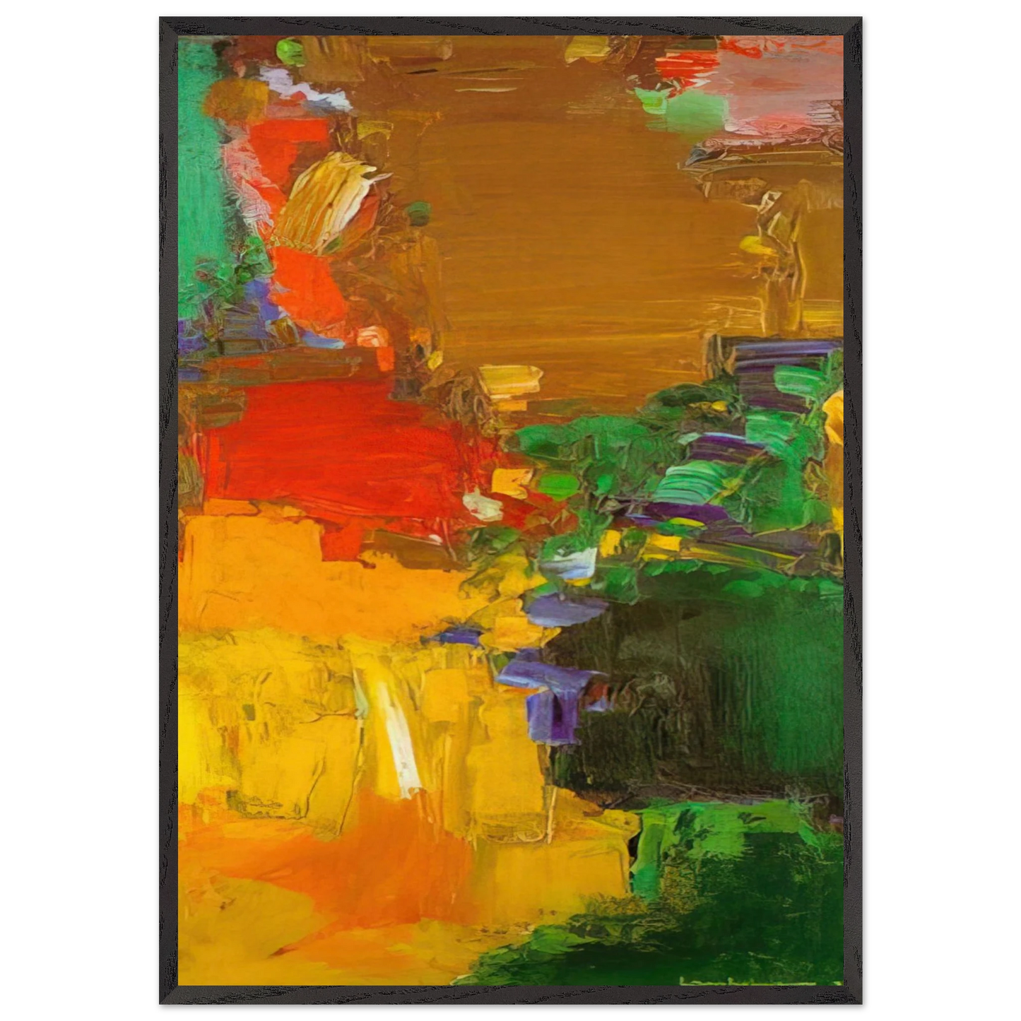 Rhapsody - Hans Hofmann 70x100 cm / 28x40 inches Framed Art Print – Black Wooden Frame