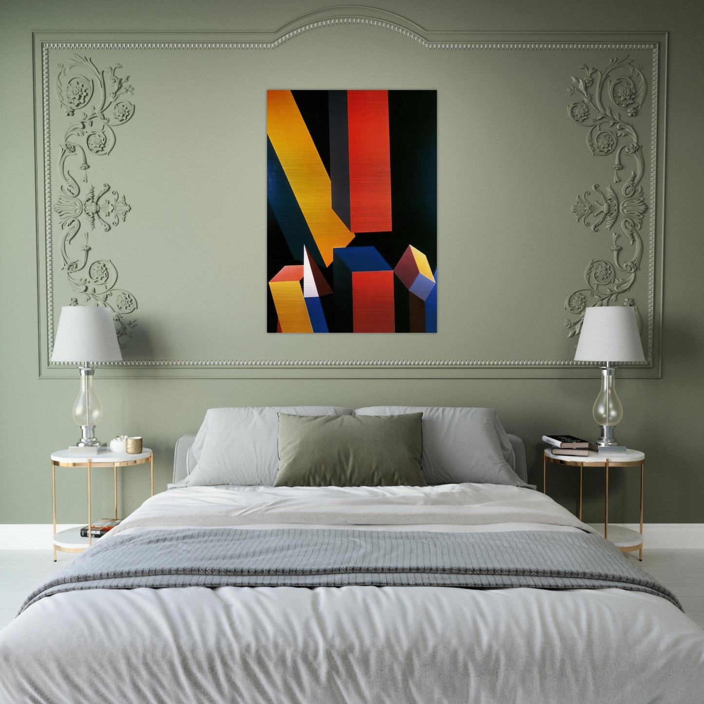 Byzantium - Hard Edge Painting - Miriam Schapiro Brushed Aluminum Print - 70x100 cm / 28x40 inches | Miriam Schapiro Aluminum Print | Miriam Schapiro Prints
