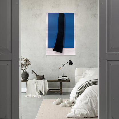 Black over Blue - Ellsworth Kelly Brushed Aluminum Print - 70x100 cm / 28x40 inches | Ellsworth Kelly Aluminum Print | Ellsworth Kelly Prints