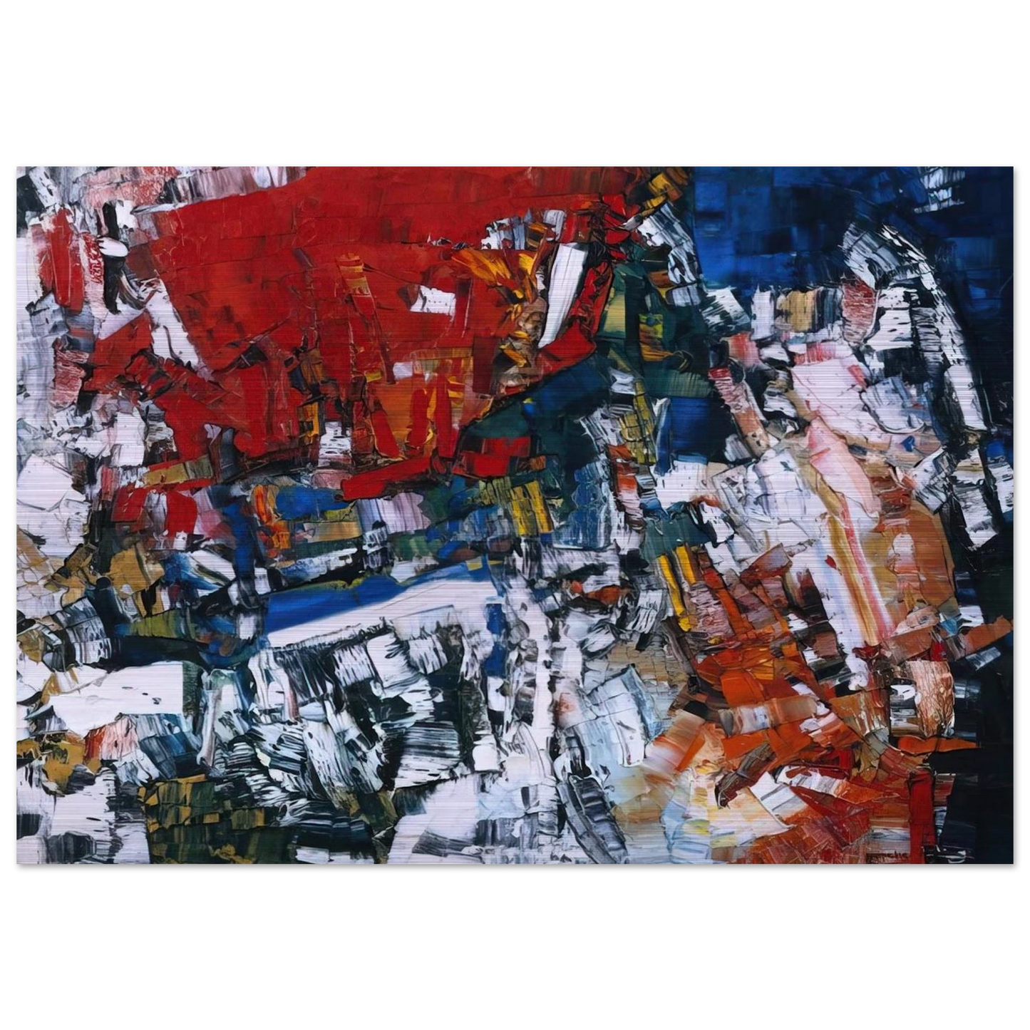 Perspectives - Jean-Paul Riopelle Brushed Aluminum Print - 70x100 cm / 28x40 inches | Jean-Paul Riopelle Aluminum Print | Jean-Paul Riopelle Prints