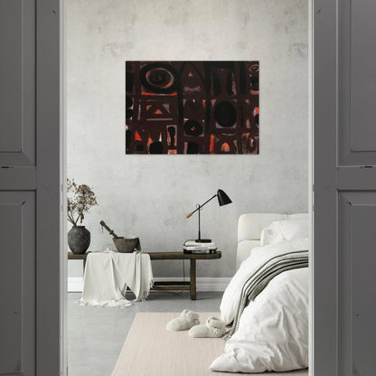 Night Forms - 1950 - Adolph Gottlieb Brushed Aluminum Print - 70x100 cm / 28x40 inches | Adolph Gottlieb Aluminum Print | Adolph Gottlieb Prints