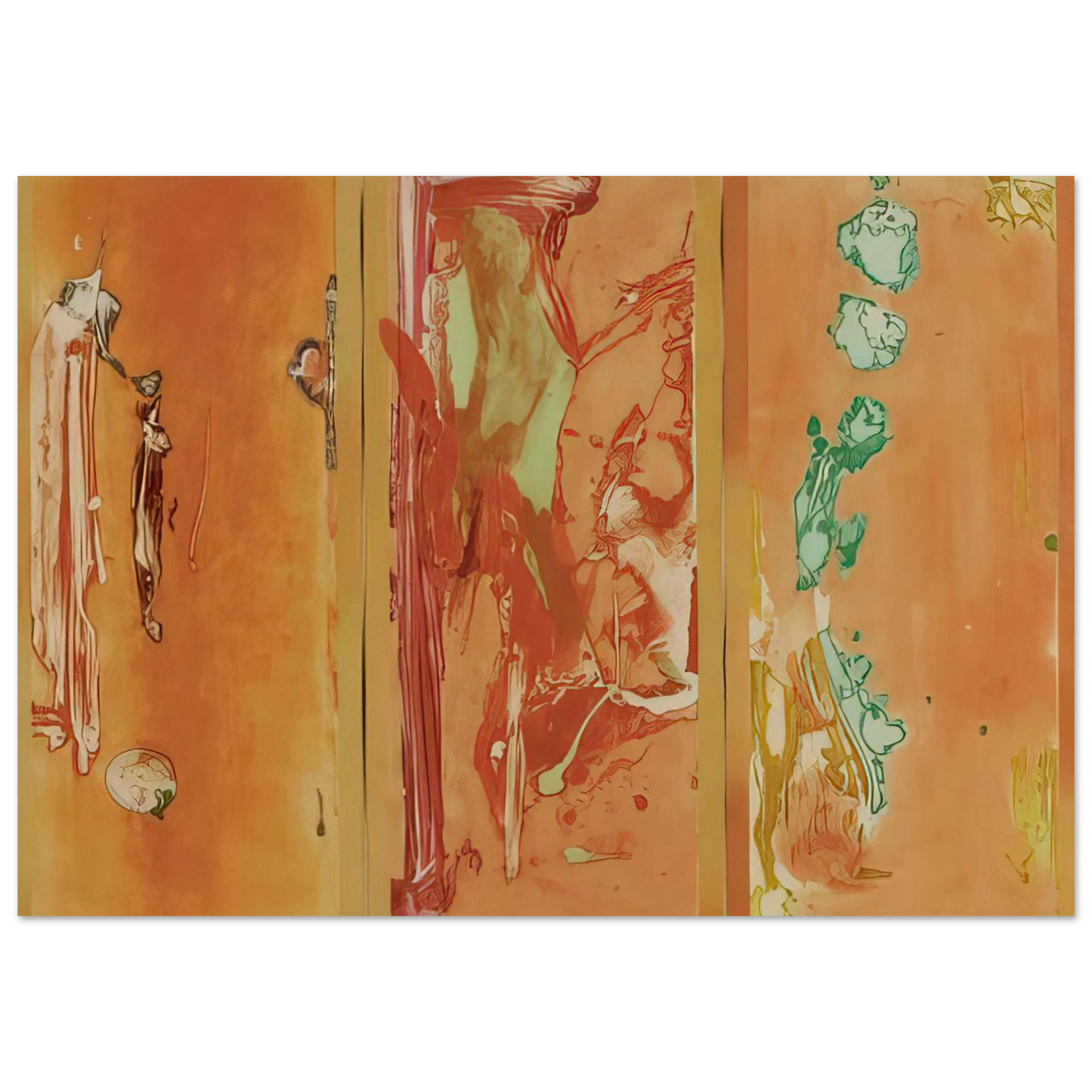 Helen Frankenthaler - Gateway - 1988 Wall art - 13x18 cm / 5x7 inches - Fine Art Poster-canvas - -