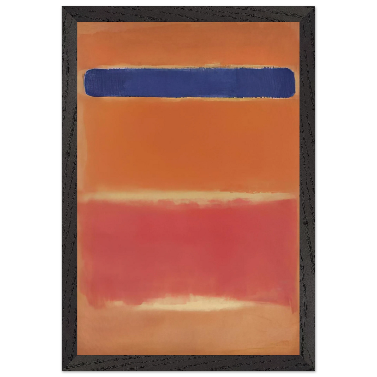 Mark Rothko - Blue Over Red - 1953 Wall Art - 21x29.7 cm / 8x12" - Premium Wooden Framed Poster With Fine Art Paper-canvas - Wood frame
