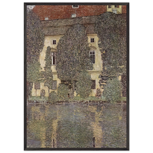 THE SCHLOSS KAMMER ON THE ATTERSEE III 1910 - Gustav Klimt 70x100 cm / 28x40 inches Framed Art Print – Black Wooden Frame