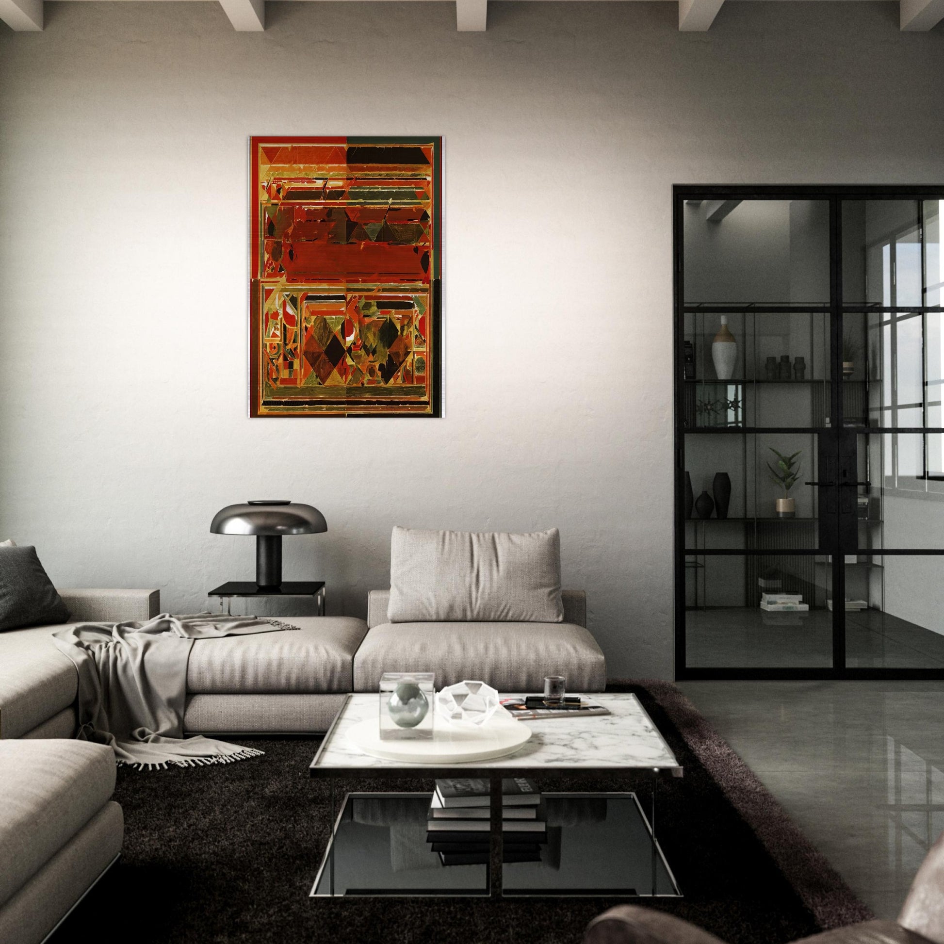 Saurashtra - 1983 - S. H. Raza Brushed Aluminum Print - 70x100 cm / 28x40 inches | S. H. Raza Aluminum Print | S. H. Raza Prints