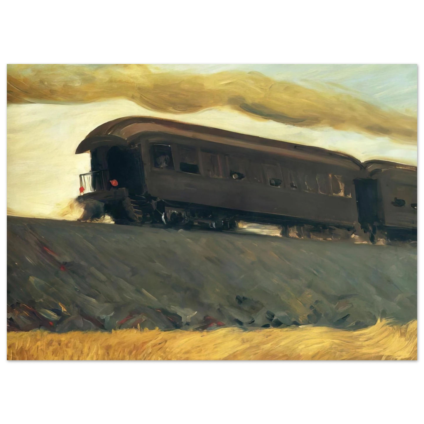 Edward Hopper - Railroad Train Fine Art Poster