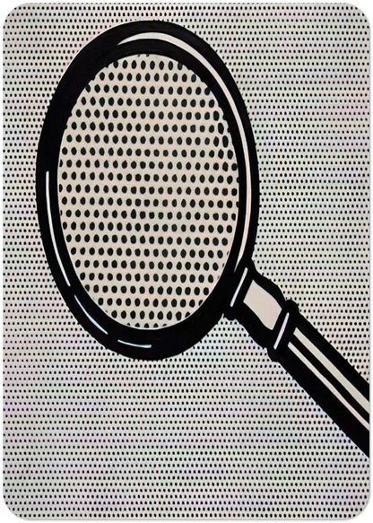 MAGNIFYING GLASS 1963 By Roy Lichtenstein Pack of 10 Post Cards | Roy Lichtenstein Post Cards | A6 (10.5 x 14.8 cm) - 4.1 x 5.8 inches