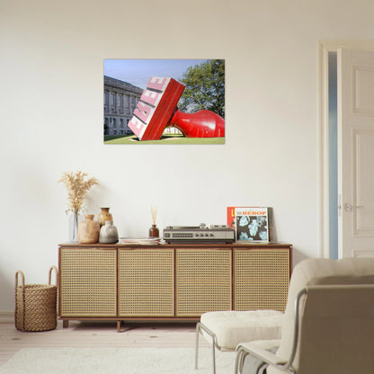 FREE STAMP AT CLEVELAND CITY HALL COLLABORATION WITH VAN BRUGGEN - Claes Oldenburg Brushed Aluminum Print - 70x100 cm / 28x40 inches | Claes Oldenburg Aluminum Print | Claes Oldenburg Prints