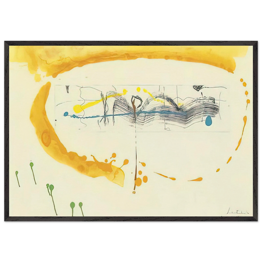 Making Music - 2000 - Helen Frankenthaler 70x100 cm / 28x40 inches Framed Art Print – Black Wooden Frame