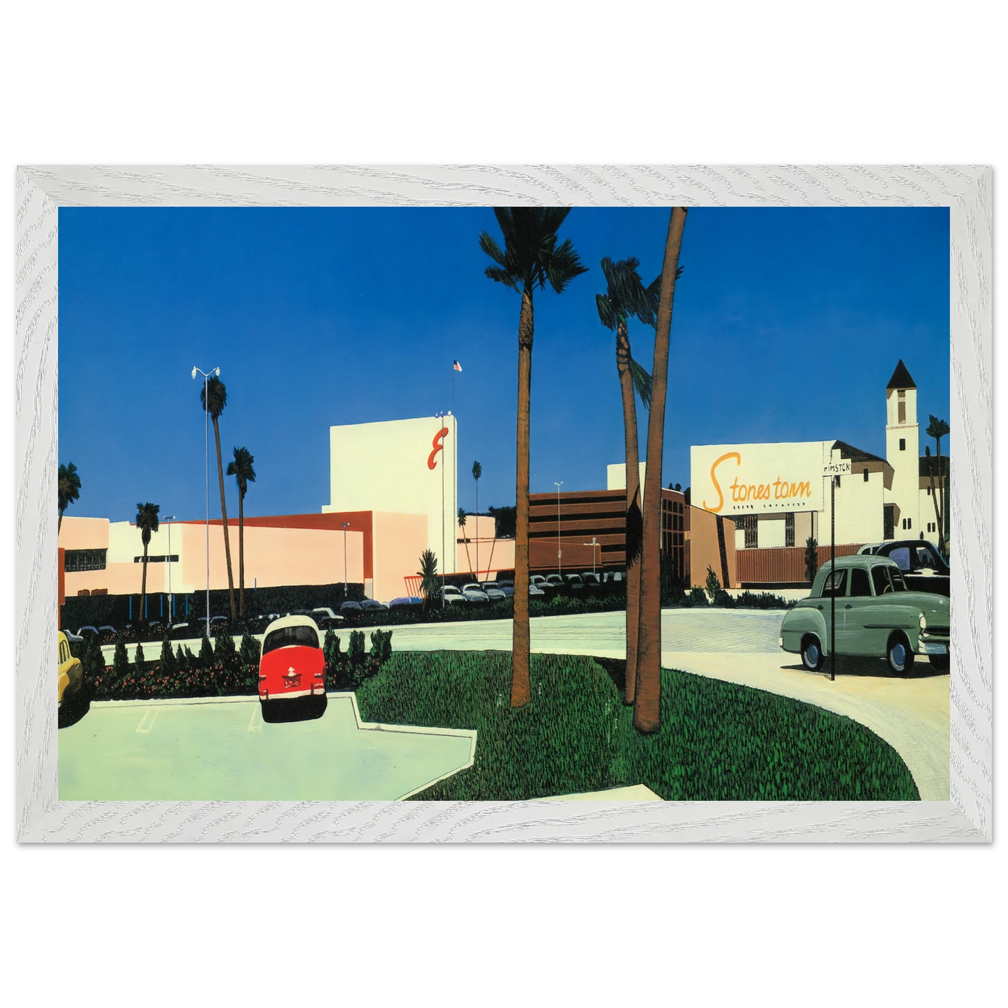 Hiroshi Nagai - In the beginning Stonestown Wall Art - 21x29.7 cm / 8x12" - Premium Wooden Framed Poster With Fine Art Paper - White frame