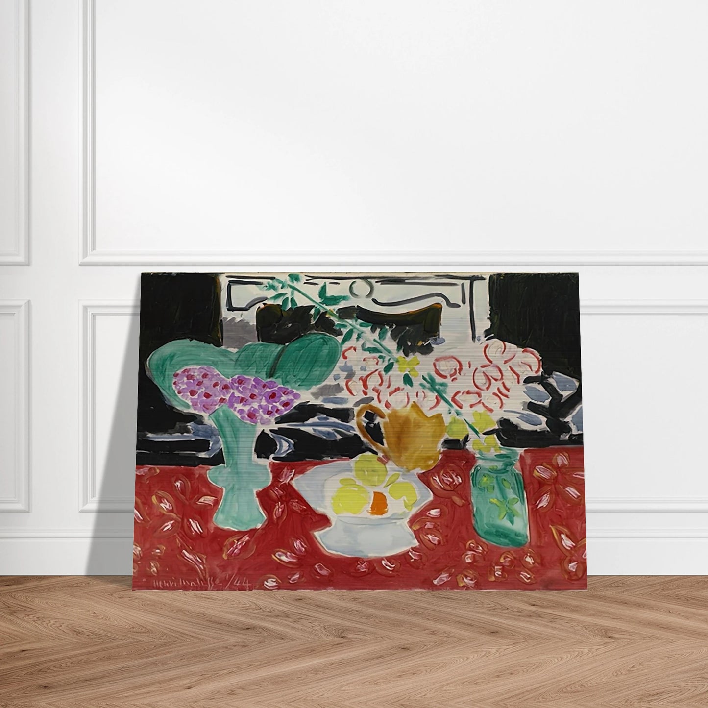 ROSES DE NOEL ET SAXIFRAGE 1944 - Henri Matisse Brushed Aluminum Print - 70x100 cm / 28x40 inches | Henri Matisse Aluminum Print | Henri Matisse Prints