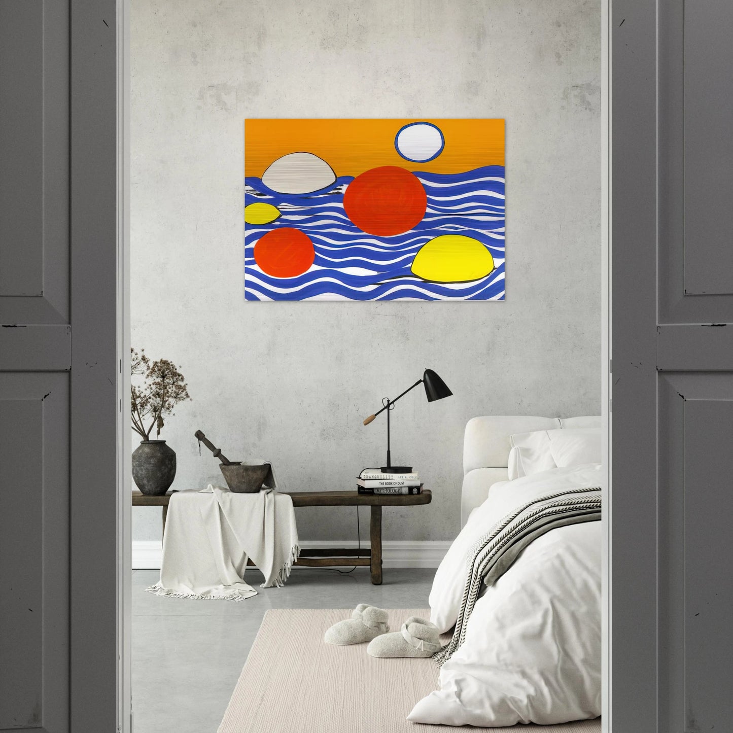 WAVES 1973 - Alexander Calder Brushed Aluminum Print - 70x100 cm / 28x40 inches | Alexander Calder Aluminum Print | Alexander Calder Prints