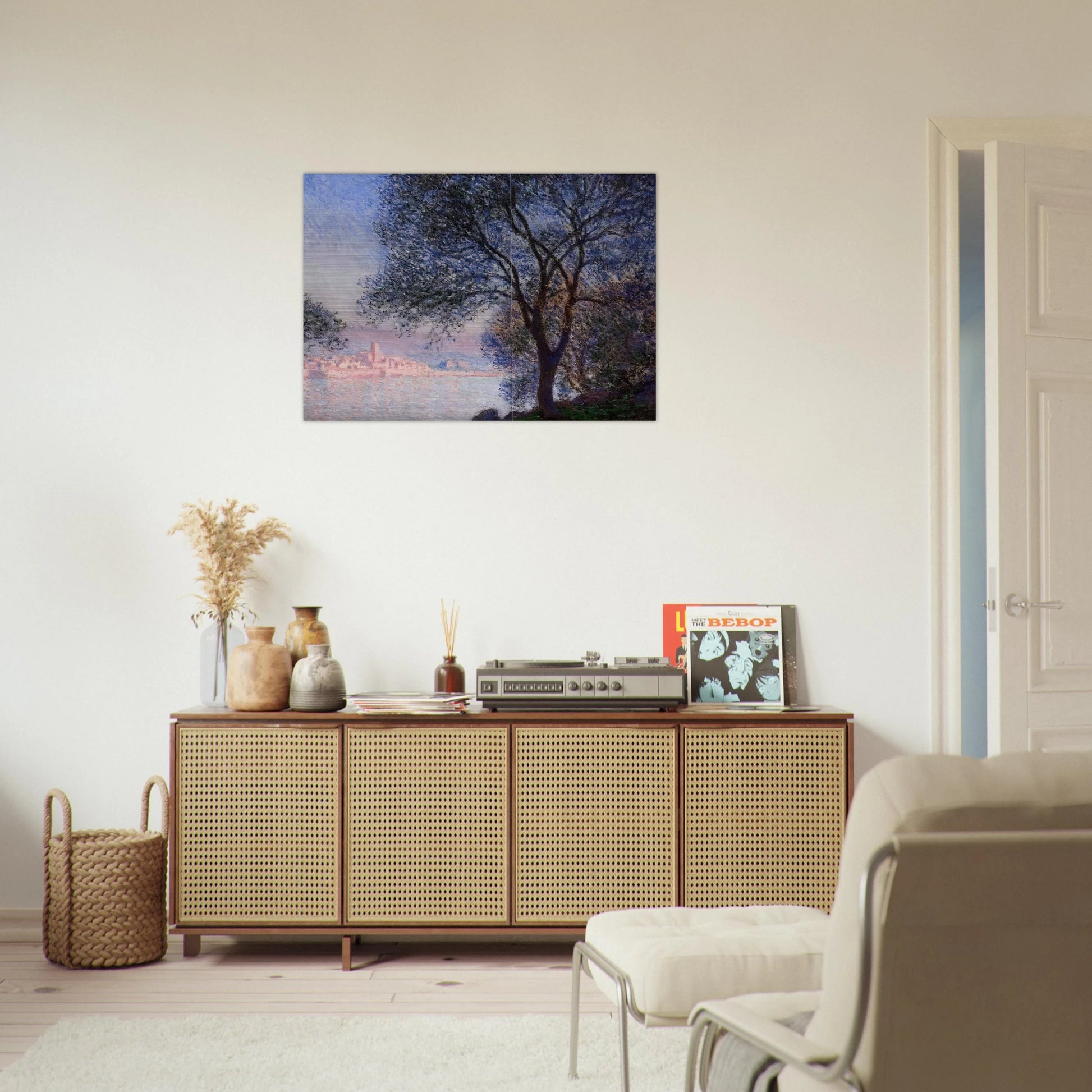 Antibes Seen from the Salis Gardens 02 - claude monet Brushed Aluminum Print - 70x100 cm / 28x40 inches | claude monet Aluminum Print | claude monet Prints