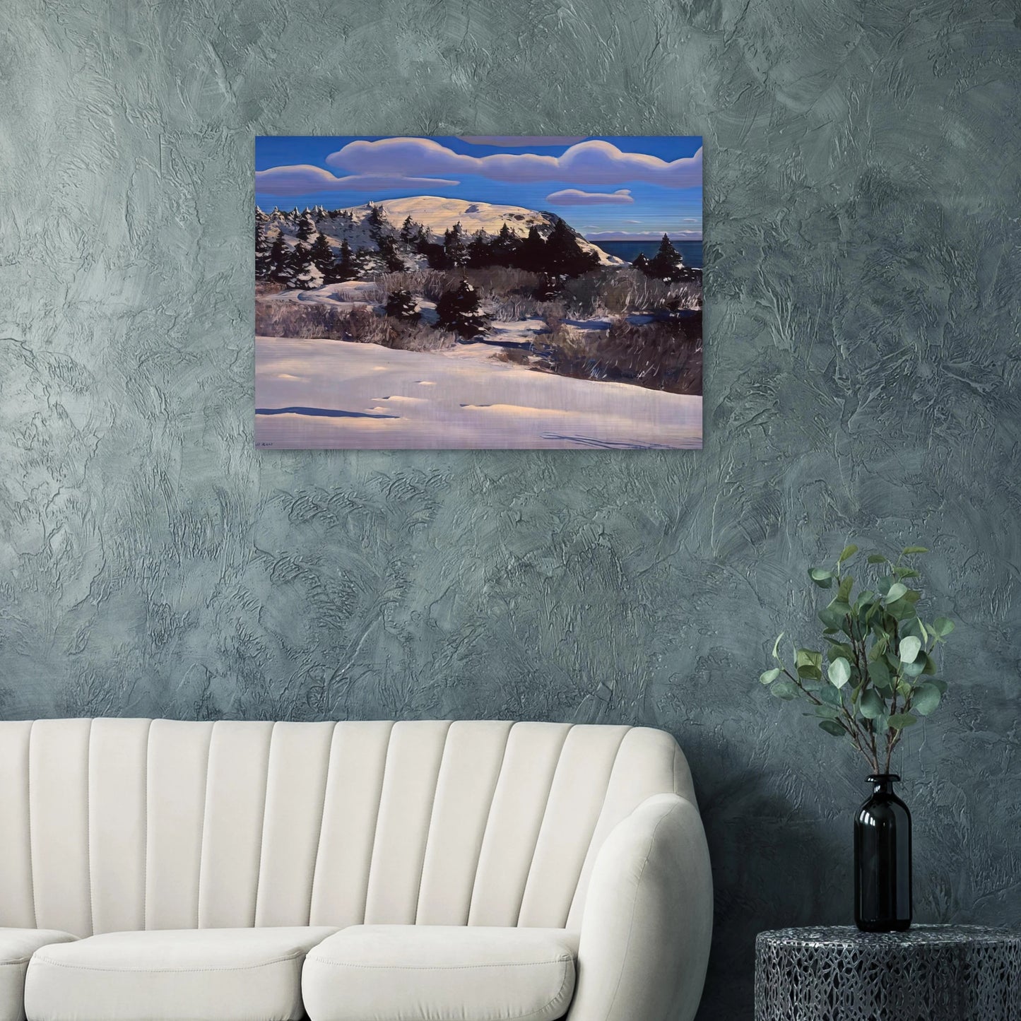 Maine Headland, Winter - Rockwell Kent Brushed Aluminum Print - 70x100 cm / 28x40 inches | Rockwell Kent Aluminum Print | Rockwell Kent Prints