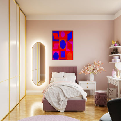 Alphabet VR - 1960 - Victor Vasarely Brushed Aluminum Print - 70x100 cm / 28x40 inches | Victor Vasarely Aluminum Print | Victor Vasarely Prints