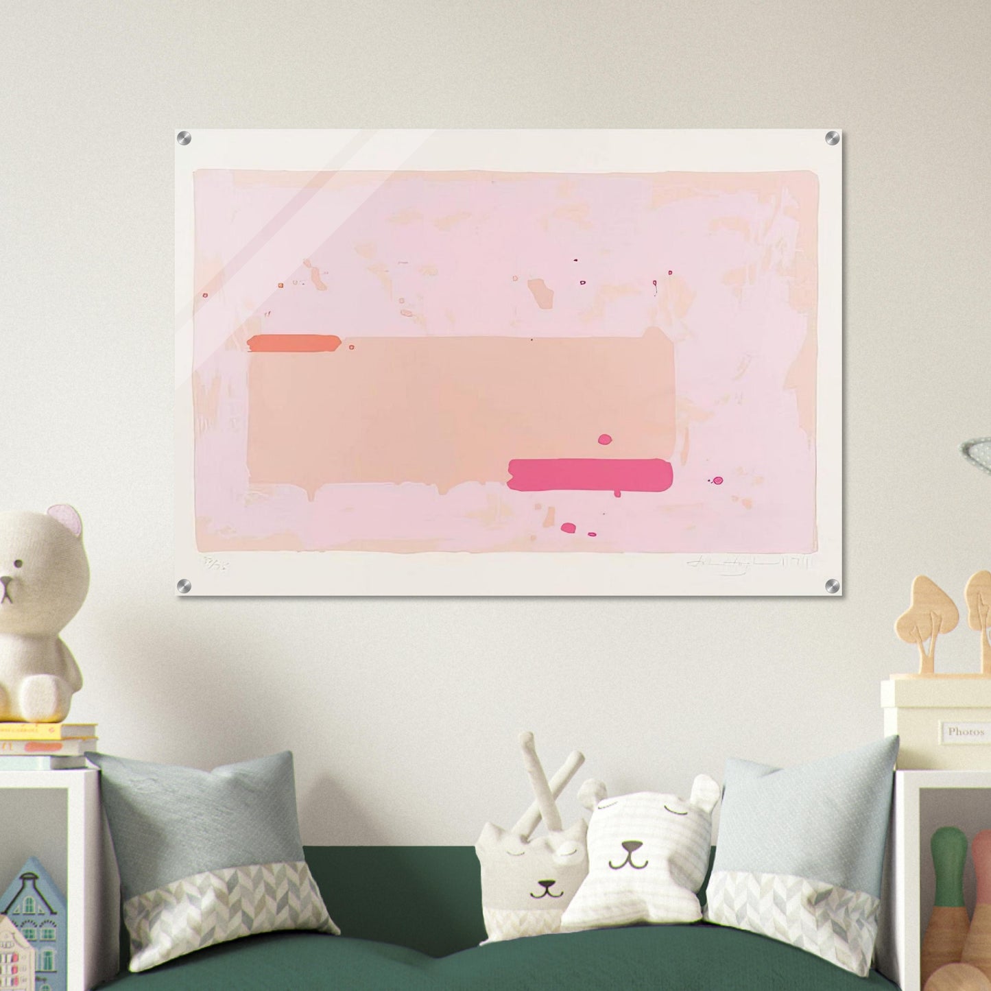 Orange, Pink - 1971 - John Hoyland Acrylic Print - 70x100 cm / 28x40″ inches | John Hoyland Wall Art | John Hoyland Prints