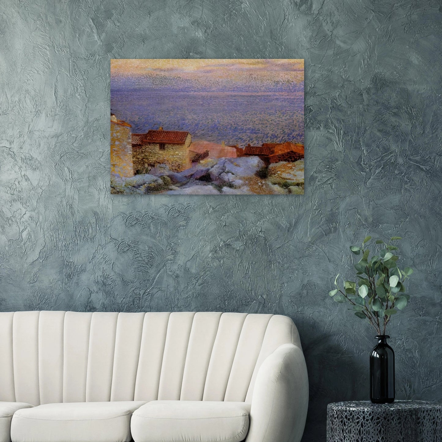Coastal Landscape - Henri-Edmond Cross Brushed Aluminum Print - 70x100 cm / 28x40 inches | Henri-Edmond Cross Aluminum Print | Henri-Edmond Cross Prints