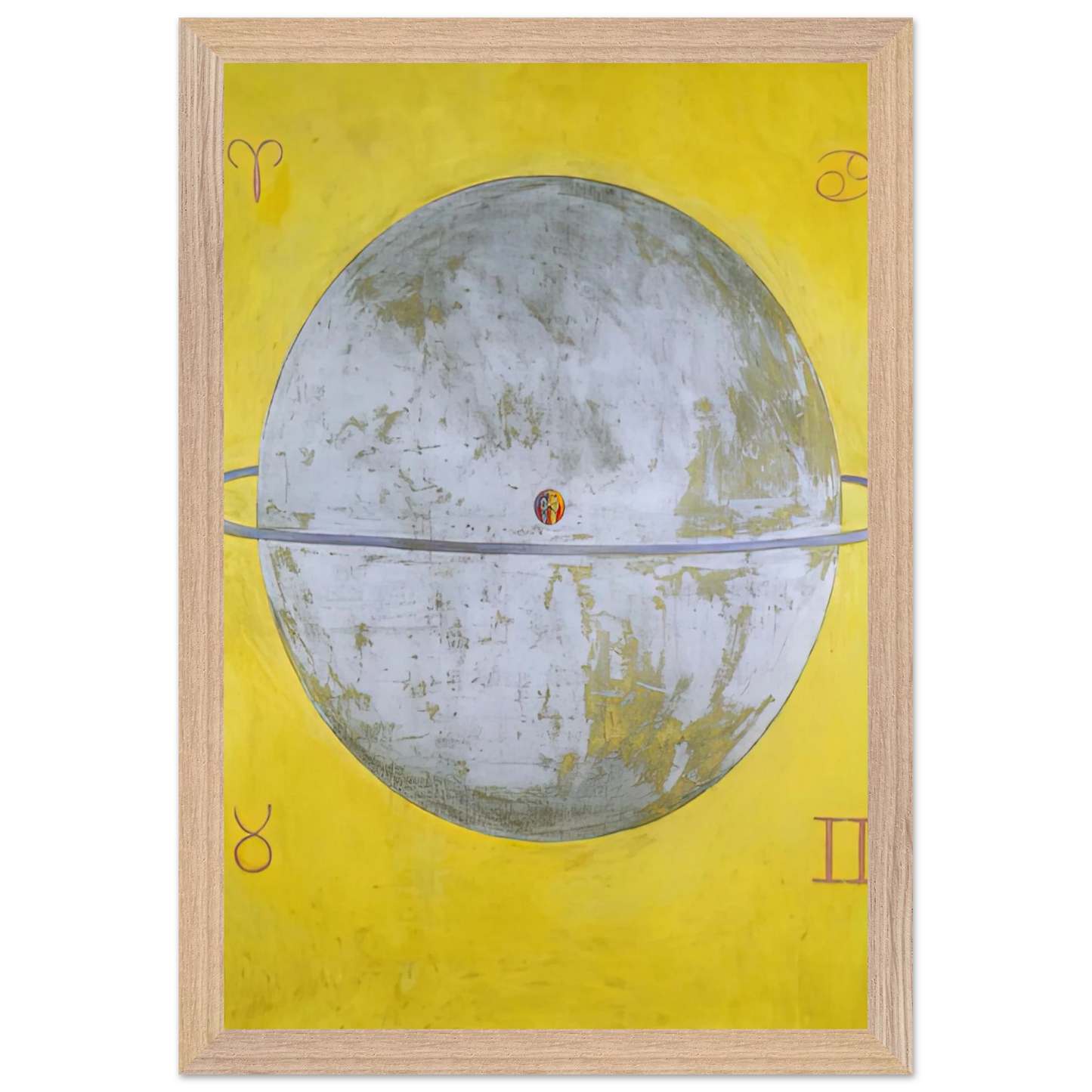Hilma af Klint - THE DOVE NR 12 1915 Wall art - A3 (29.7 x 42  cm) - Premium Wooden Framed Poster With Fine Art Paper-canvas - Wood frame
