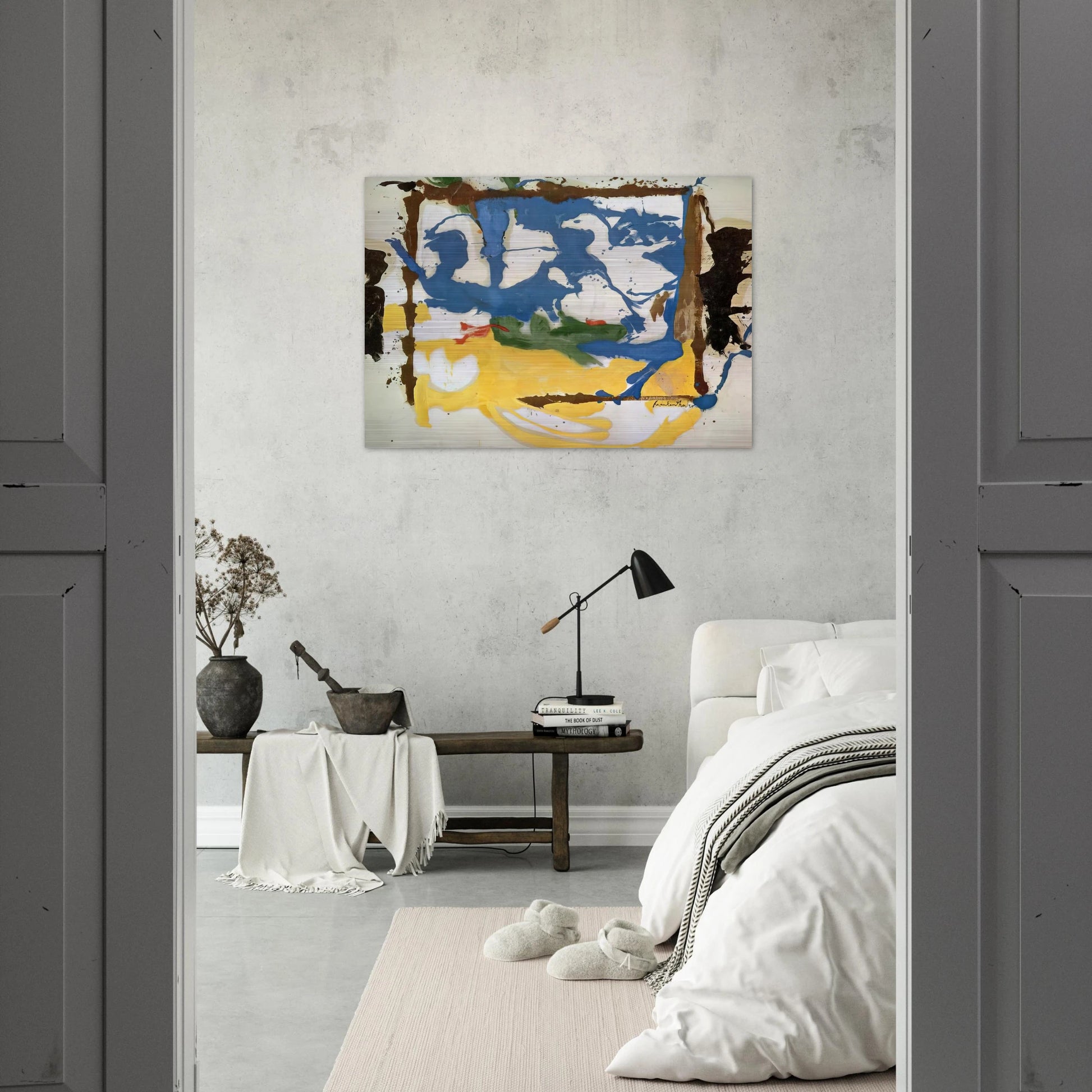 Swan Lake #2 - 1961 - Helen Frankenthaler Brushed Aluminum Print - 70x100 cm / 28x40 inches | Helen Frankenthaler Aluminum Print | Helen Frankenthaler Prints