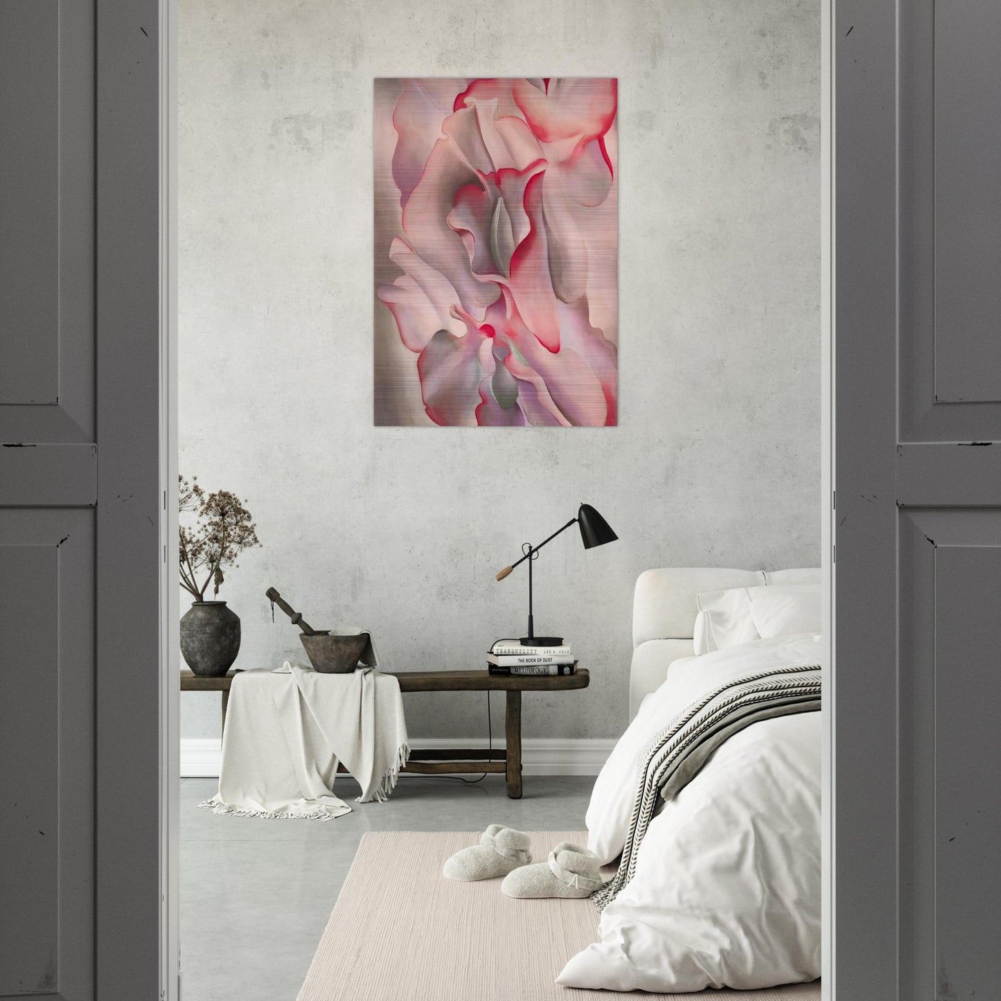 Pink Sweet Peas 2 - Georgia O'Keeffe Brushed Aluminum Print - 70x100 cm / 28x40 inches | Georgia O'Keeffe Aluminum Print | Georgia O'Keeffe Prints