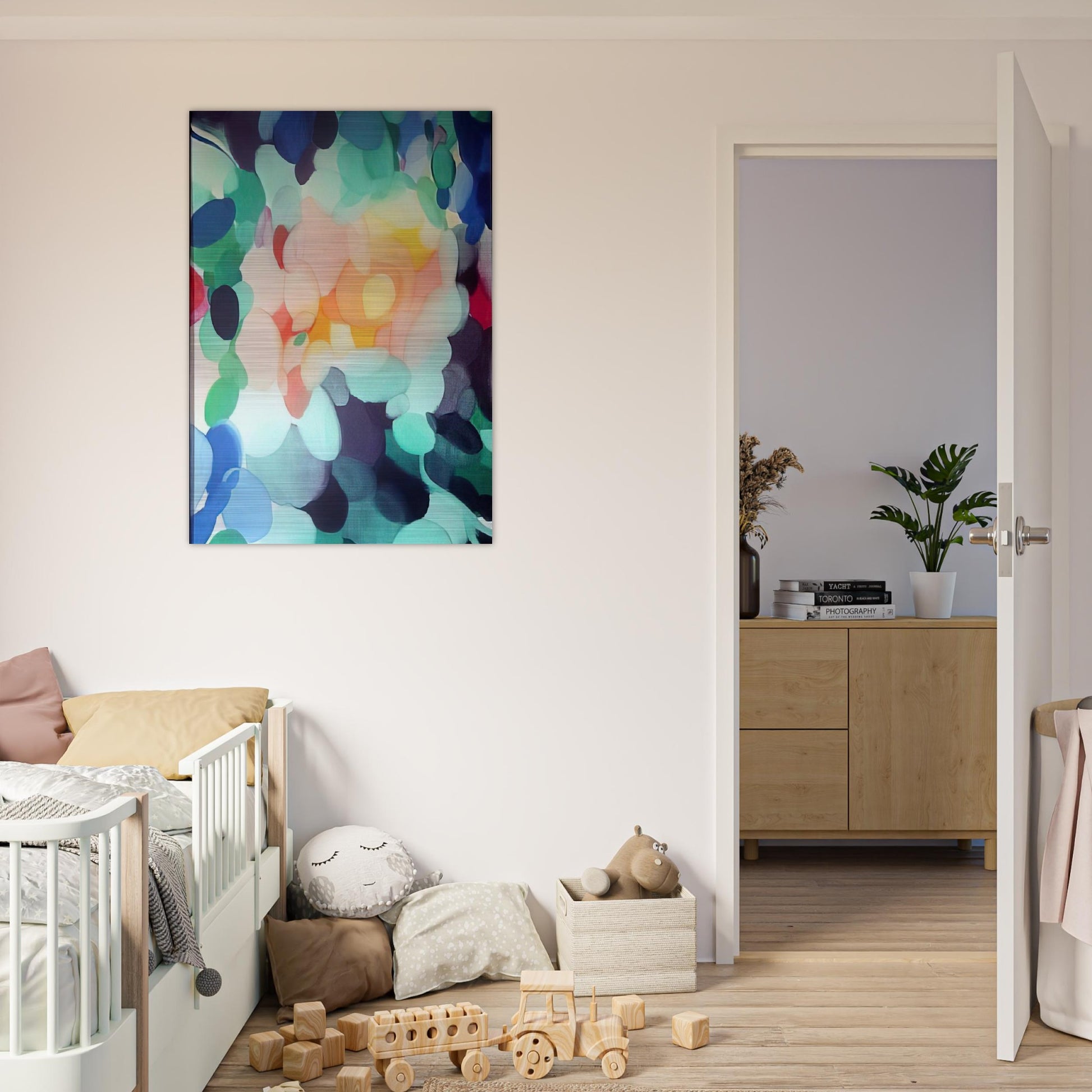 Golden Center in the Ladder - Alice Baber Brushed Aluminum Print - 70x100 cm / 28x40 inches | Alice Baber Aluminum Print | Alice Baber Prints