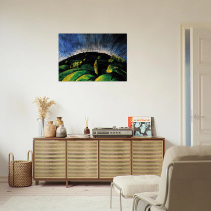 Mountains of Buda - Laszlo Moholy-Nagy Brushed Aluminum Print - 70x100 cm / 28x40 inches | Laszlo Moholy-Nagy Aluminum Print | Laszlo Moholy-Nagy Prints