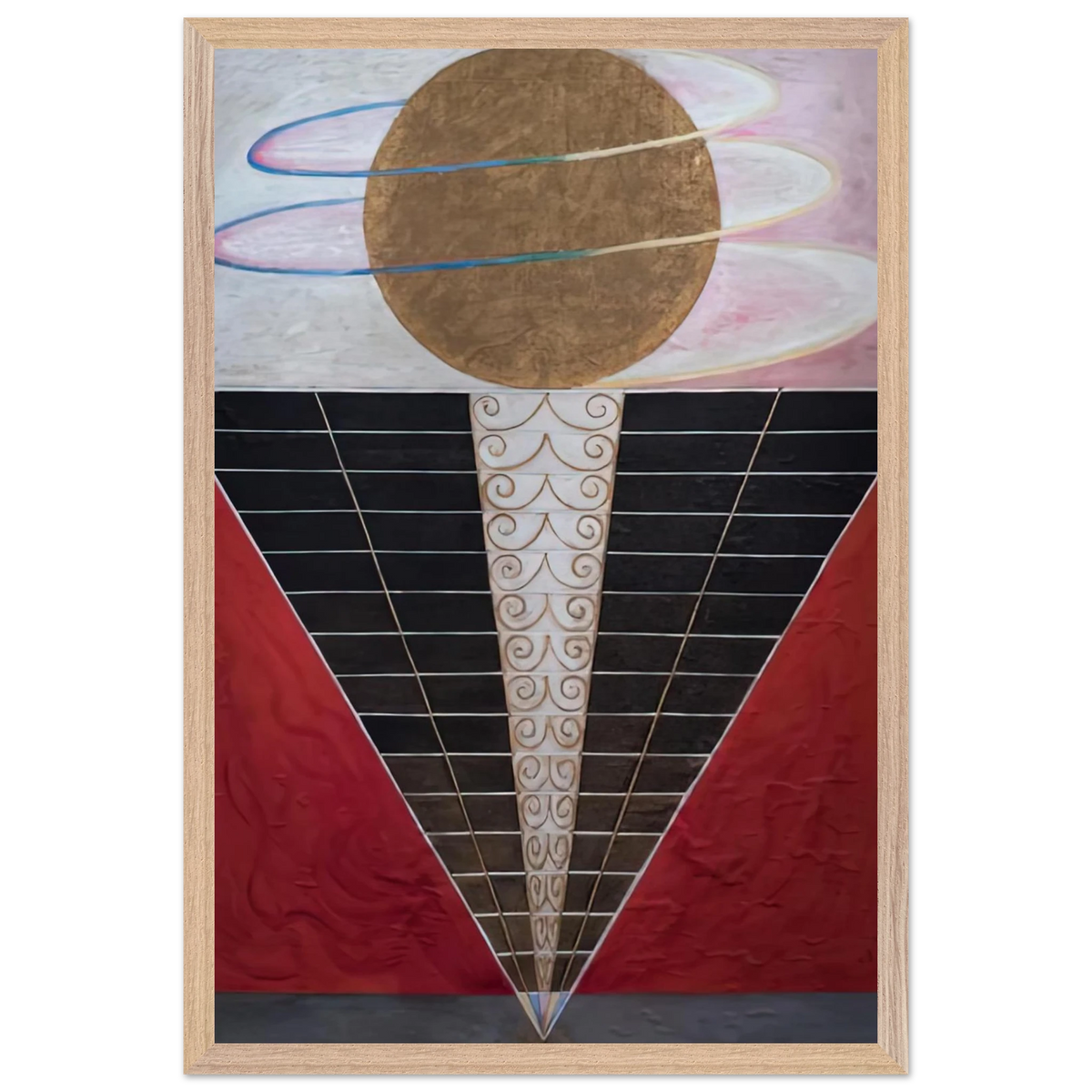 Hilma af Klint - ALTARPIECE NO 2 1915 Wall art - 30x45 cm / 12x18 inches - Premium Wooden Framed Poster With Fine Art Paper-canvas - Black frame