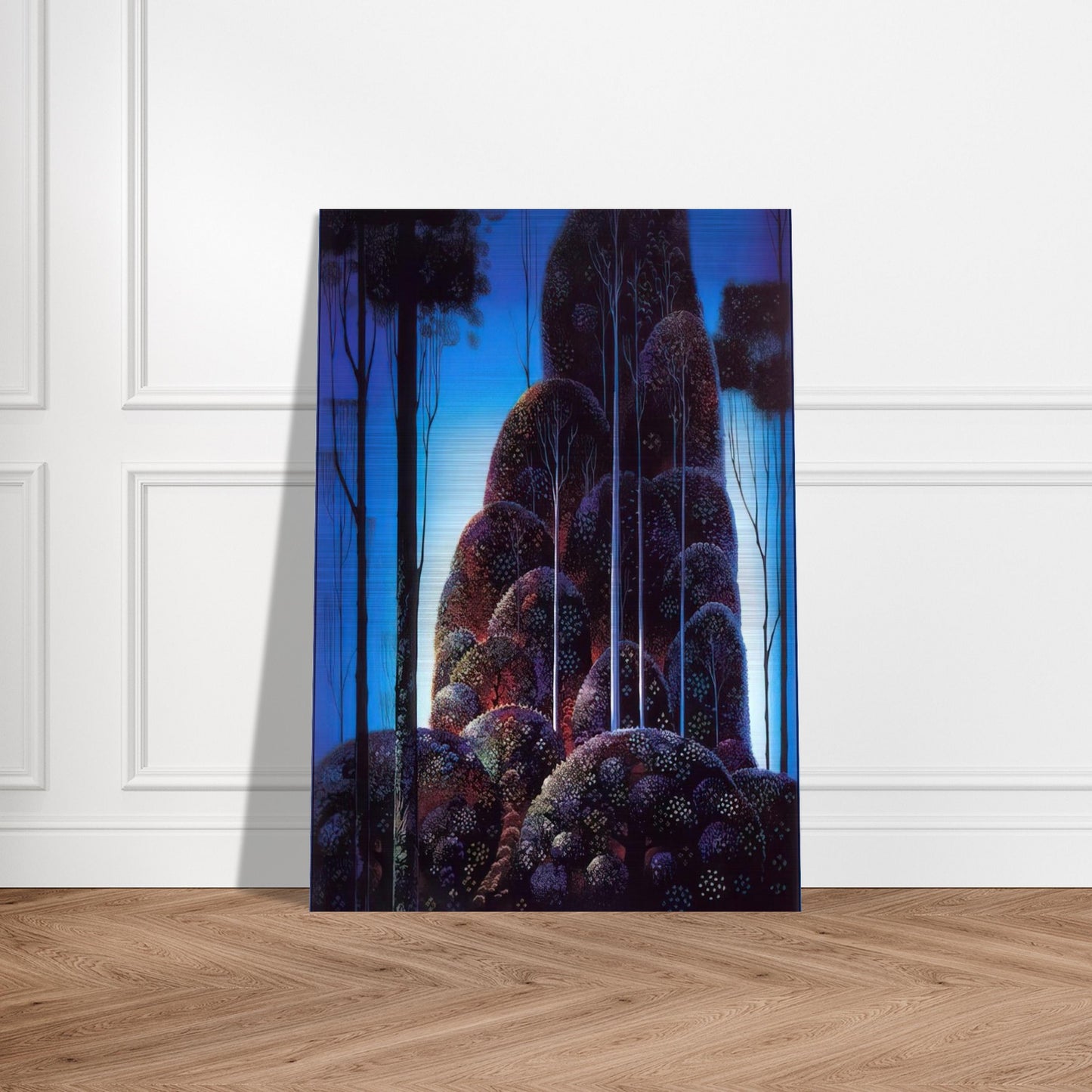 Tall Trees - Eyvind Earle Brushed Aluminum Print - 70x100 cm / 28x40 inches | Eyvind Earle Aluminum Print | Eyvind Earle Prints