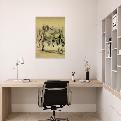Trees - Paul Cézanne Brushed Aluminum Print - 70x100 cm / 28x40 inches | Paul Cézanne Aluminum Print | Paul Cézanne Prints