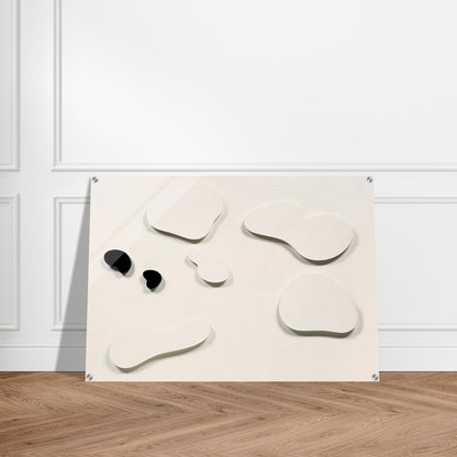 Constellation with 5 White Forms and 2 Black - Jean Arp Acrylic Print - 70x100 cm / 28x40″ inches