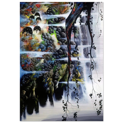 Seaside Wilderness - Eyvind Earle Brushed Aluminum Print - 70x100 cm / 28x40 inches | Eyvind Earle Aluminum Print | Eyvind Earle Prints